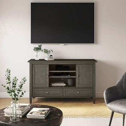 Warm Shaker TV Media Stand Handcrafted Wood