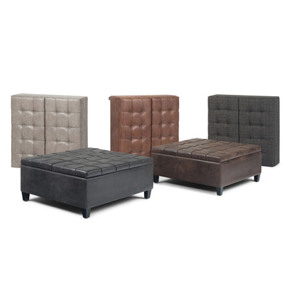 Harrison Upholstered Coffee Table Storage Ottoman