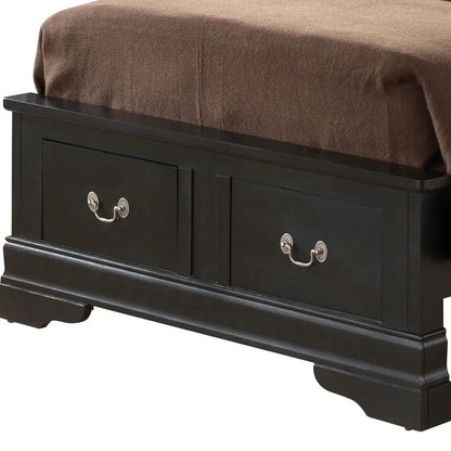Upholstered Sleigh Bed with Dovetail Drawers