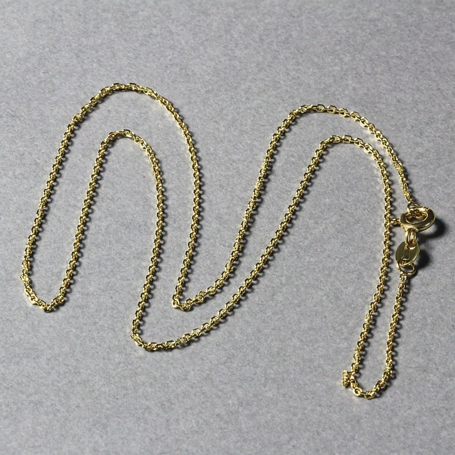 14k Yellow Gold Diamond-Cut Cable Link Chain Necklace 1.1mm on Tampa Home & Garden Store