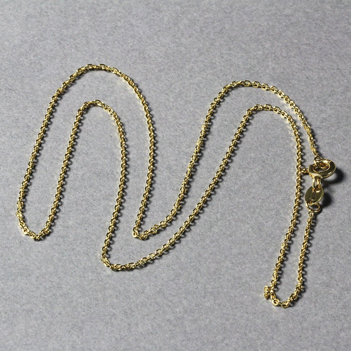 18k yellow gold diamond-cut cable link chain necklace 1.10 mm with lobster clasp on Tampa Home & Garden Store