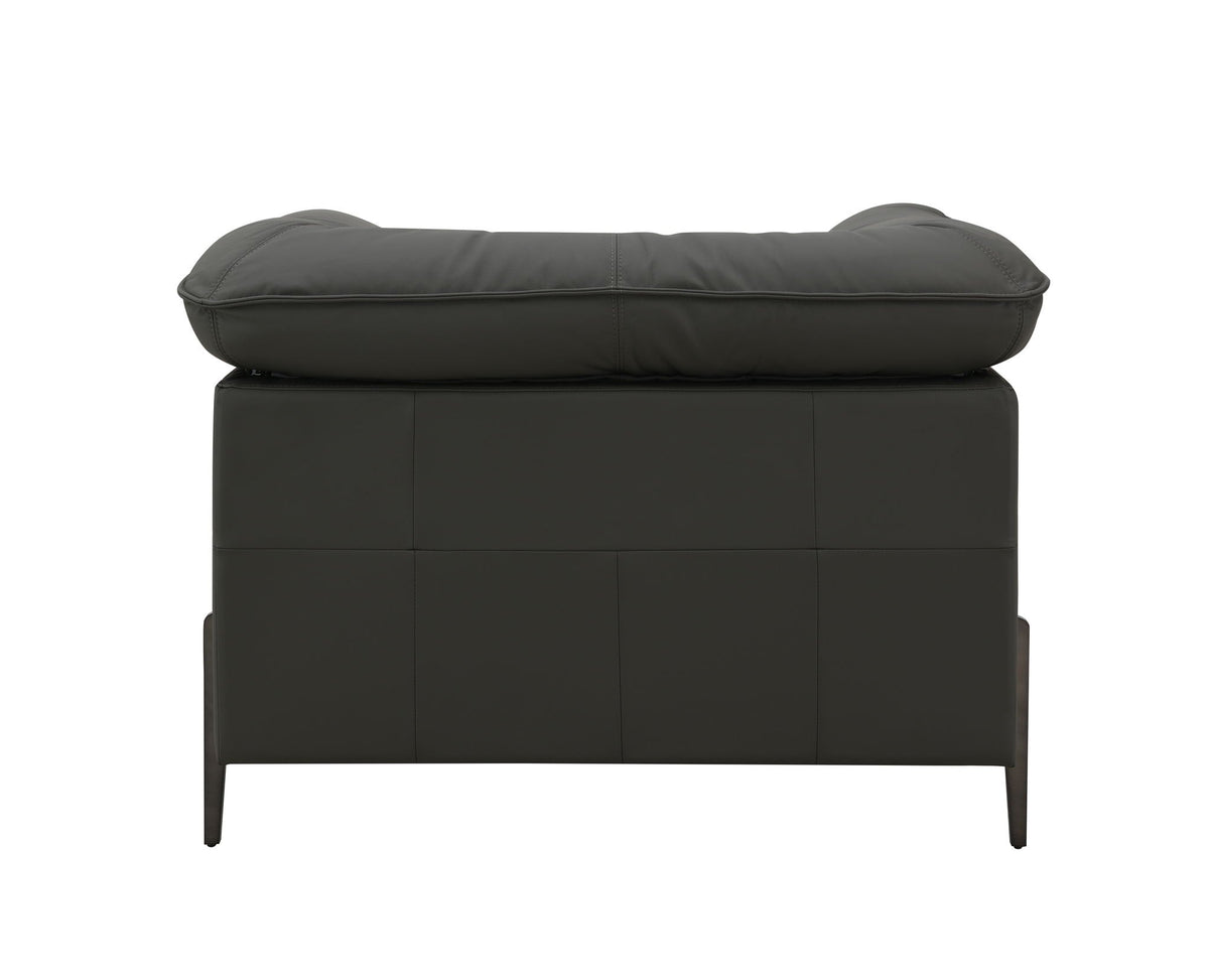 Top grain leather arm chair black with memory foam cushions by HouseOfZazla on Tampa Home & Garden Store