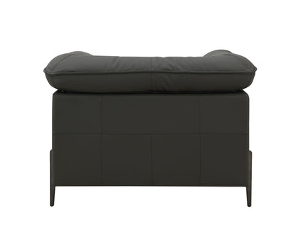 Top grain leather arm chair black with memory foam cushions by HouseOfZazla on Tampa Home & Garden Store