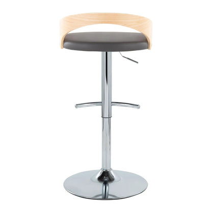 Grotto Contemporary Adjustable Barstool Swivel