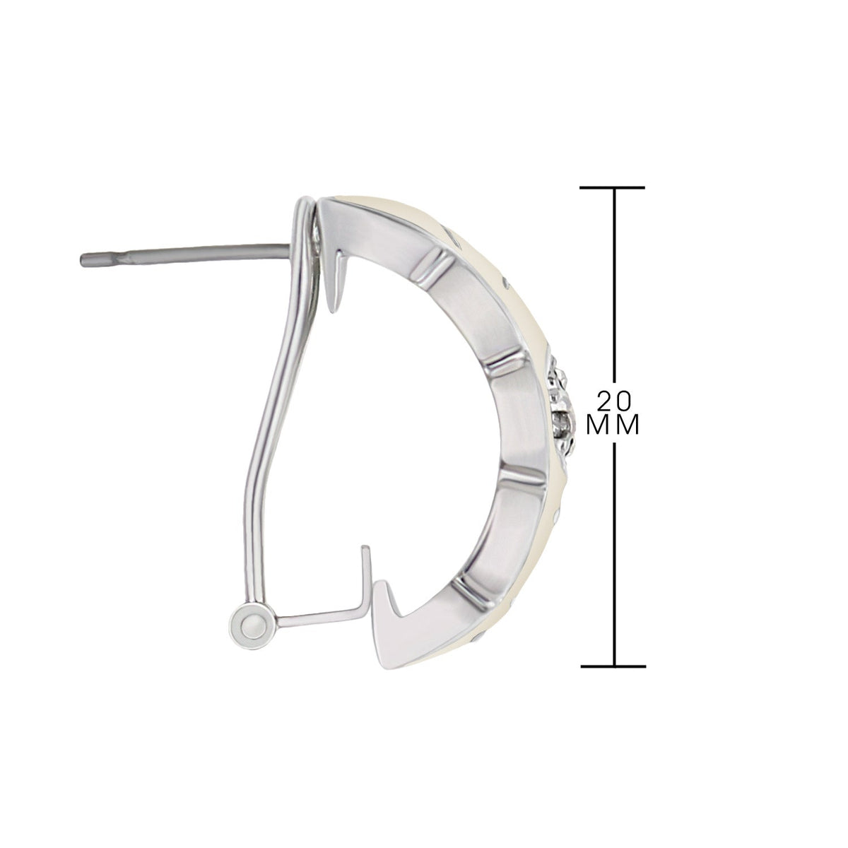 Lga French Clip Earrings by Lauren G Adams, silver-tone clip-on classic earrings, 20 mm on Tampa Home & Garden Store
