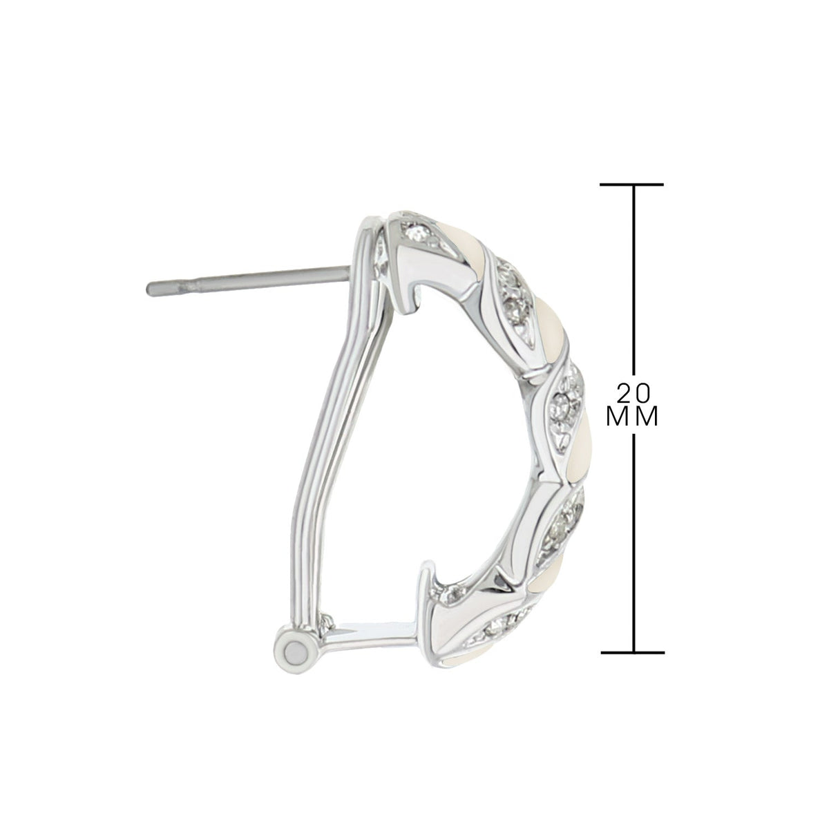 Lauren G Adams LGA French Clip Earrings, silver-tone classic earrings with crystal accents, 20 mm on Tampa Home & Garden Store