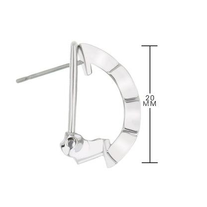 LGA French Clip Earrings by Lauren G Adams, silver hoop clip earrings, 20mm diameter on Tampa Home & Garden Store