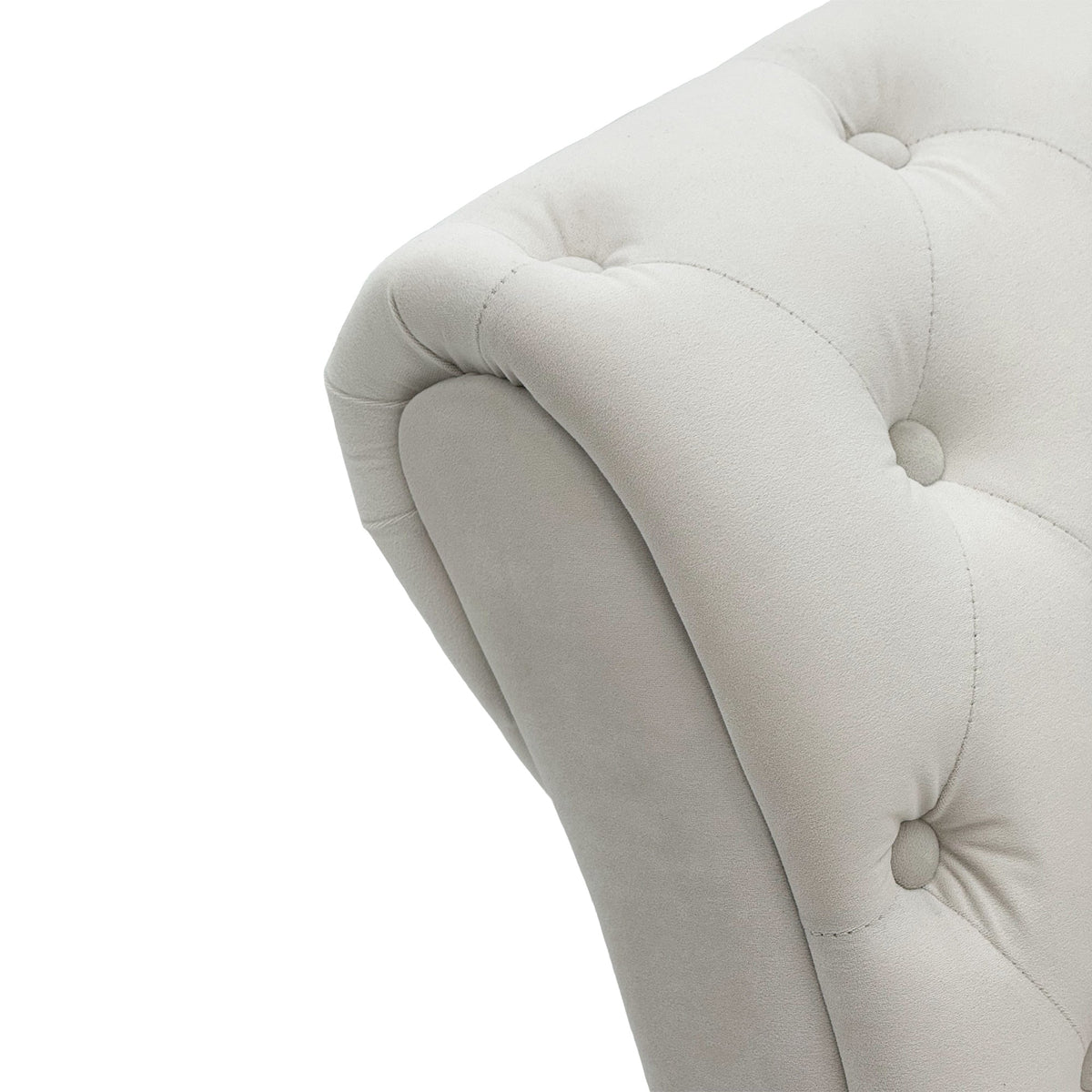 88.5in Chesterfield Sofa in light gray textured fabric by HouseOfZazla on Tampa Home & Garden Store