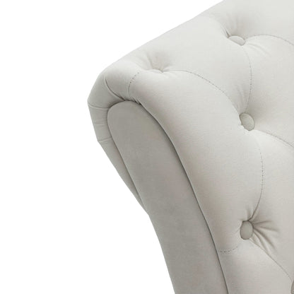 88.5in Chesterfield Sofa in light gray textured fabric by HouseOfZazla on Tampa Home & Garden Store