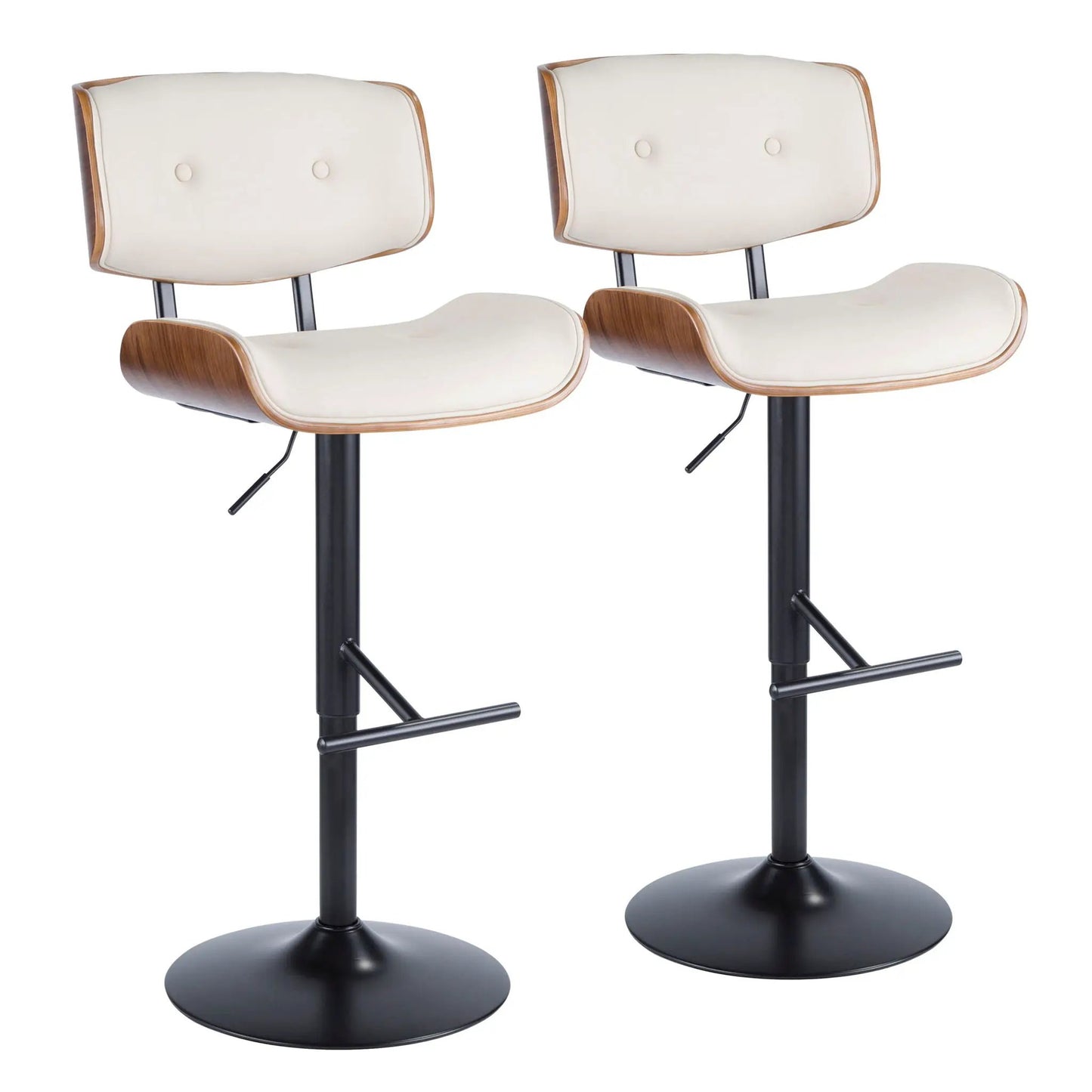 Lombardi Mid Century Modern Adjustable Bar Stool