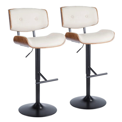 Lombardi Mid Century Modern Adjustable Bar Stool
