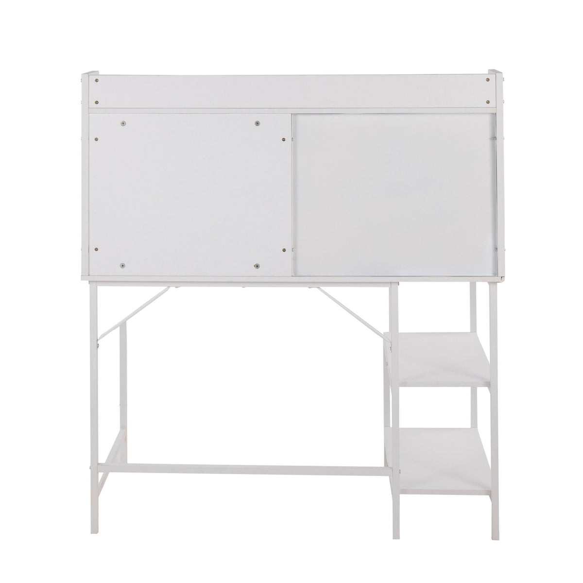 Lift-top desk with shelf storage by HouseOfZazla in white finish, contemporary design on Tampa Home & Garden Store