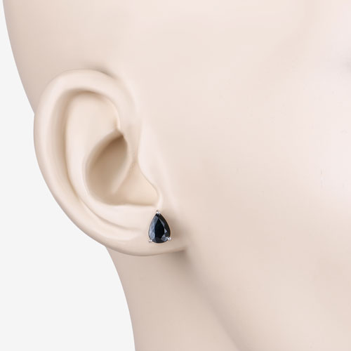 1.60ct blue sapphire teardrop earring in 10K white gold by Bids.com on Tampa Home & Garden Store