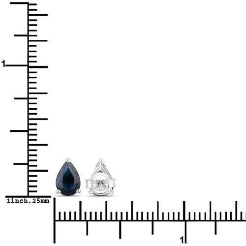 1.60 ct blue sapphire pear drop earrings in 10K white gold Bids.com on Tampa Home & Garden Store