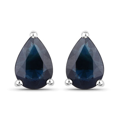 Earrings: pair of teardrop blue sapphire 1.60ct in 14K white gold on Tampa Home & Garden Store