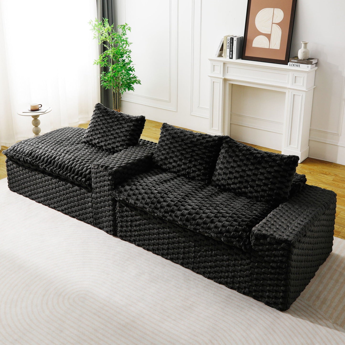 Modular Convertible Sofa and Twin Chaise Lounge