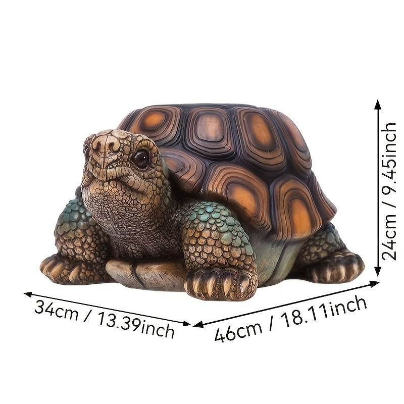 18in Garden Turtle Statue Stool by HouseOfZazla, multi-purpose resin garden sculpture on Tampa Home & Garden Store