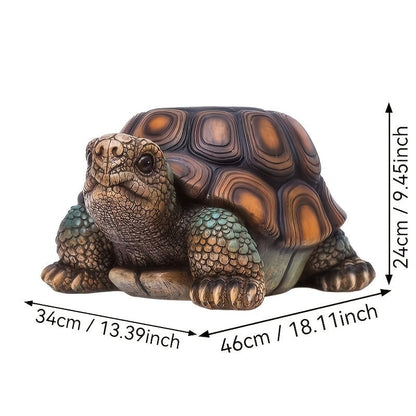 18in Garden Turtle Statue Stool by HouseOfZazla, multi-purpose resin garden sculpture on Tampa Home & Garden Store
