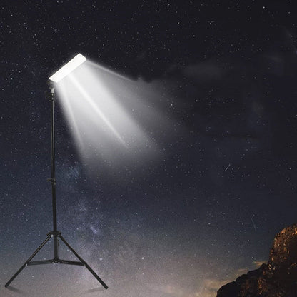 Outdoor Camping Lamp on black metal tripod stand with rectangular white head by Sell My Stuff on Tampa Home & Garden Store