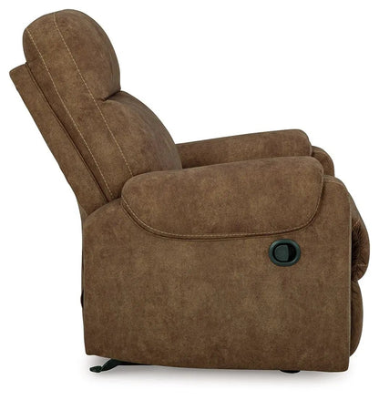 Edenwold rocker recliner brindle upholstery by Unique Piece Furniture with side lever on Tampa Home & Garden Store