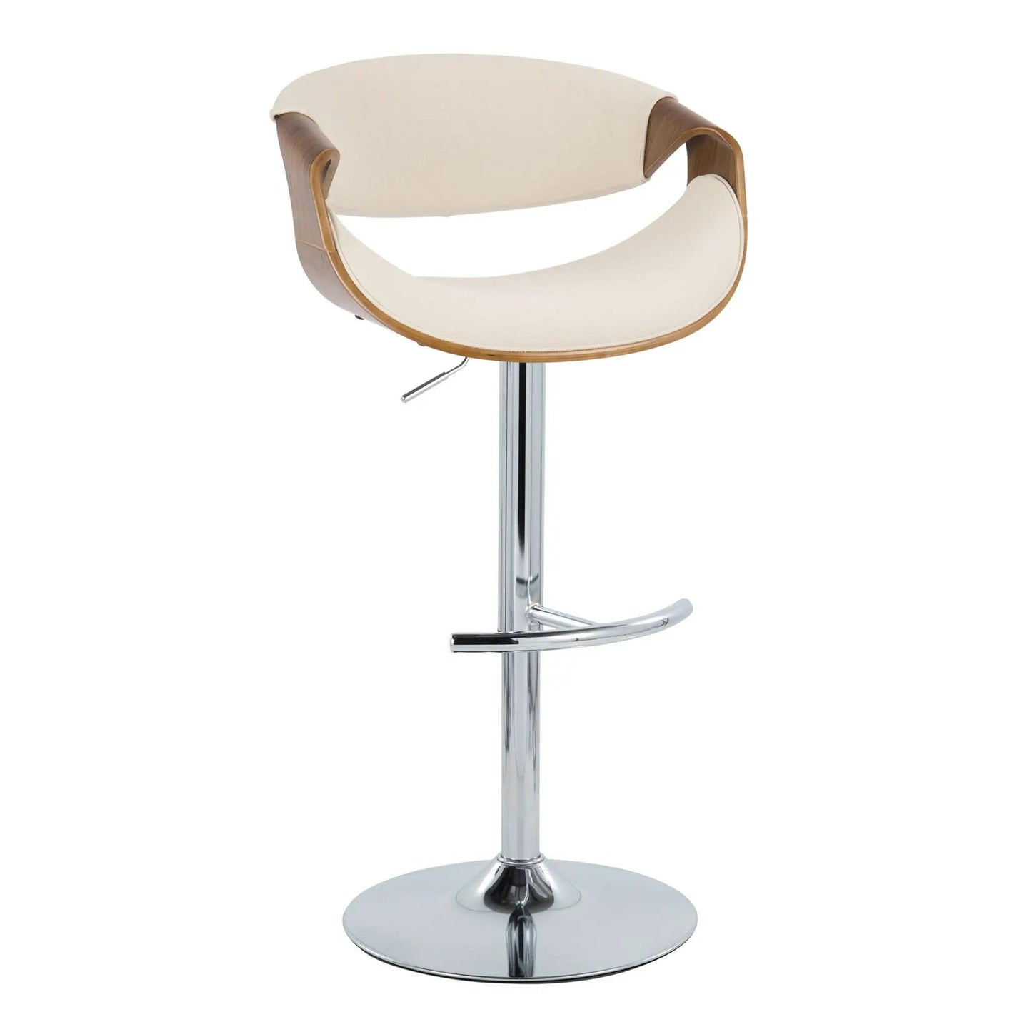 Curvo Mid Century Barstool with Swivel Seat
