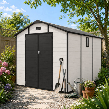 Sturdy 8x10 Ft Plastic Shed for Home and Garden