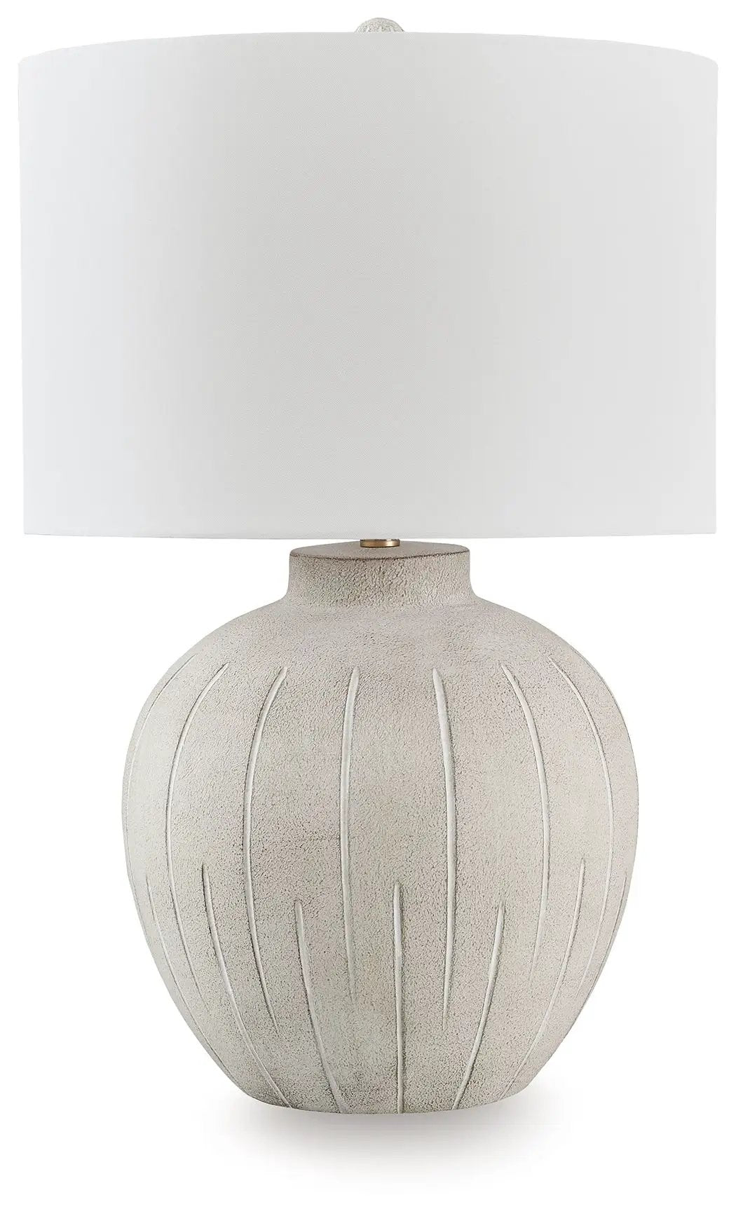 Calbert Poly Table Lamp in Warm Gray Finish