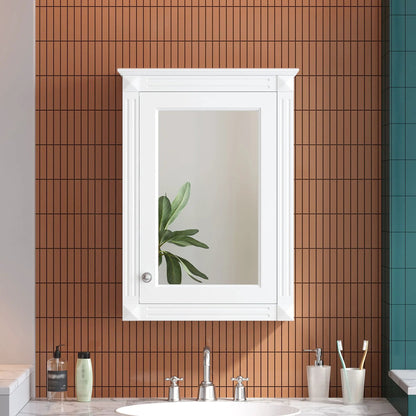 Wall Mounted Medicine Cabinet with Mirror, white finish by Unique Piece Furniture over toilet on Tampa Home & Garden Store