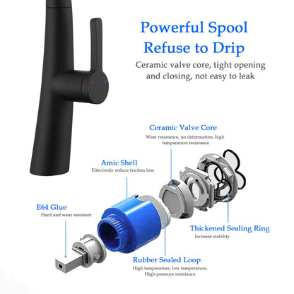 Single Handle And Stainless Steel Kitchen Faucet