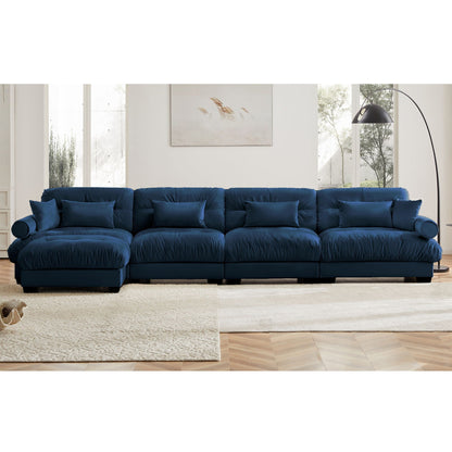 Oversized Modular Sofa with Movable Ottoman