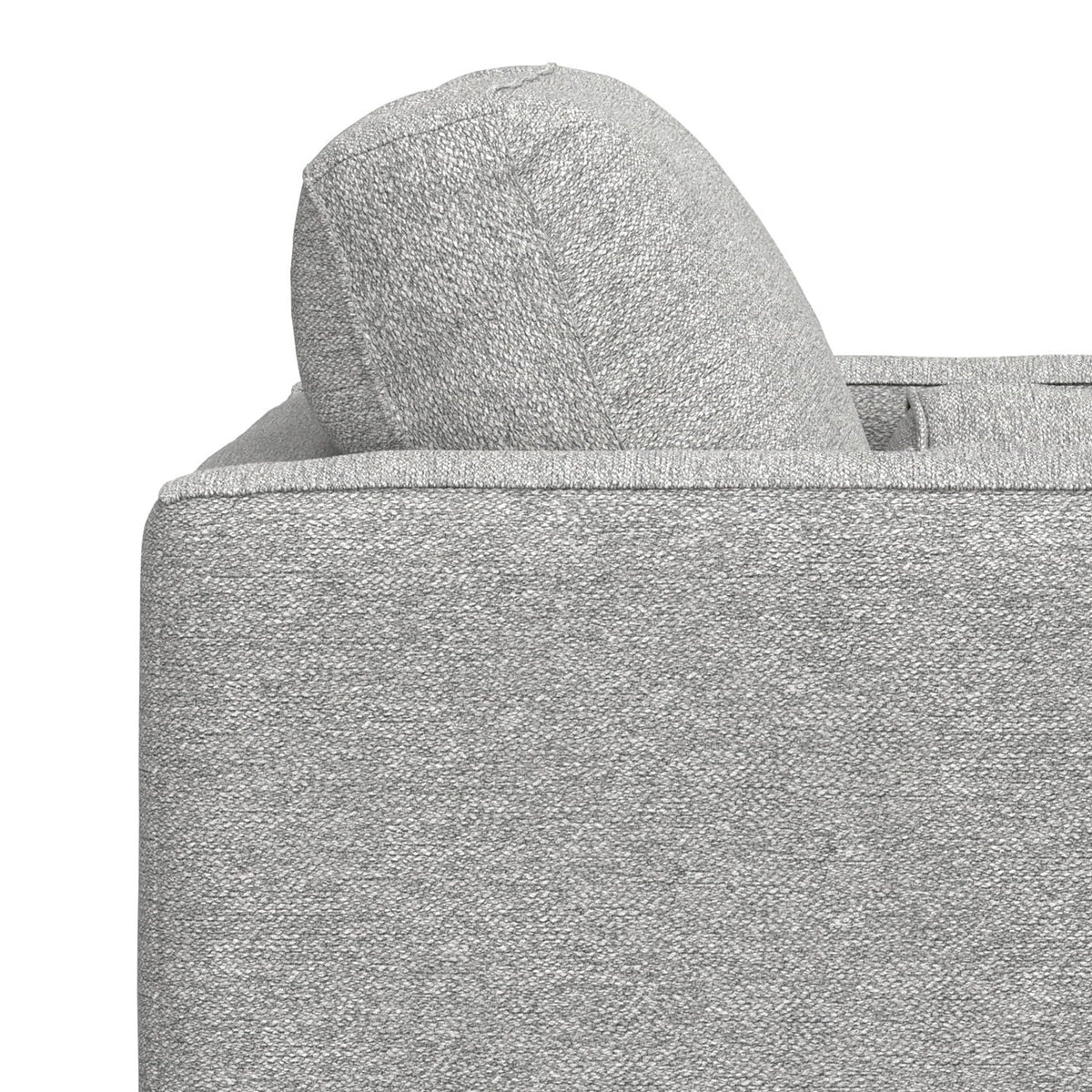 Wide Arm Chair in gray boucle fabric with removable cushions, HouseOfZazla armchair on Tampa Home & Garden Store