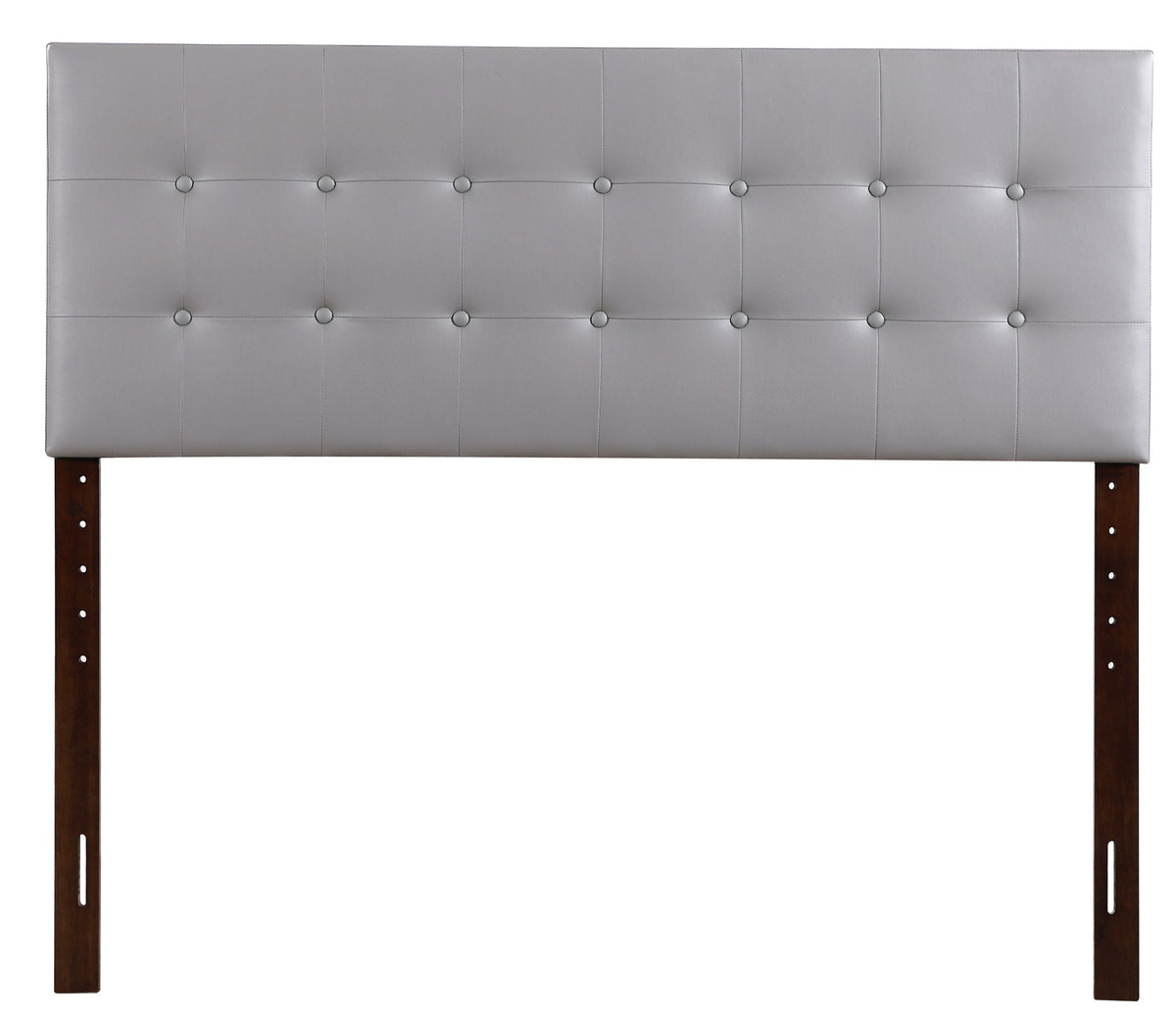 Upholstered Headboard with adjustable height in gray tufted fabric by HouseOfZazla on Tampa Home & Garden Store