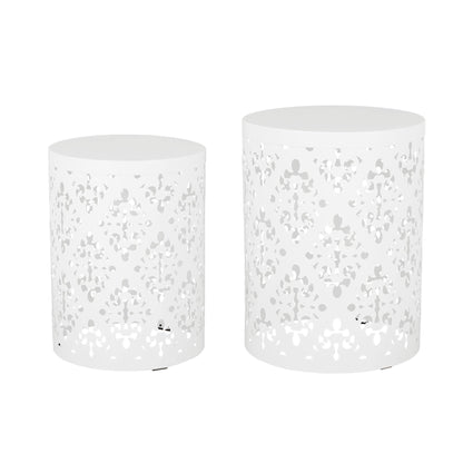 Modern Metal Outdoor End Table For The Patio