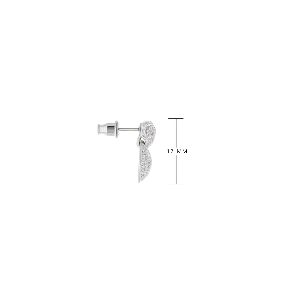 Crystal Dangle Earrings by Lauren G Adams, silver-tone leaf pavé crystals, 17 mm on Tampa Home & Garden Store