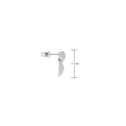 Crystal Dangle Earrings by Lauren G Adams, silver-tone leaf pavé crystals, 17 mm on Tampa Home & Garden Store