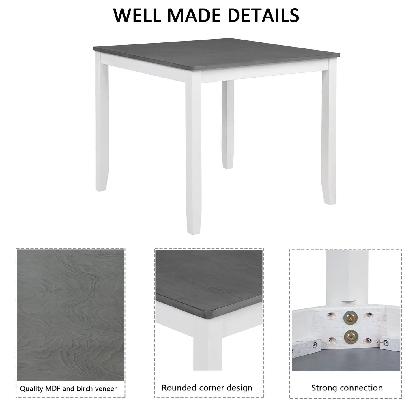 Modern Dining Table Set With Chairs for Kitchen