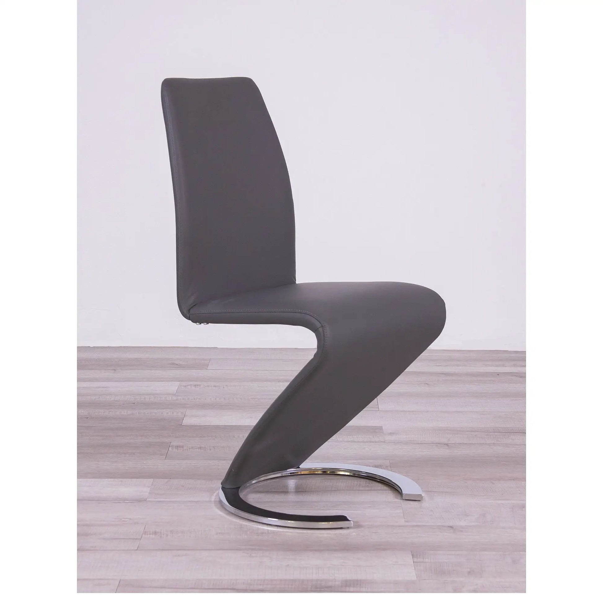 Marcus Horseshoe Dining Chairs set of 2 in dark gray faux leather by Unique Piece Furniture on Tampa Home & Garden Store