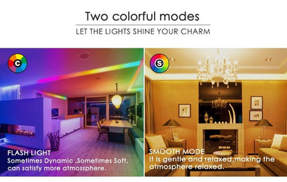 Stevvex E14 LED Candle Bulb RGB+C+W, C37 shape, 5W 400LM, dimmable smart lamp with controller on Tampa Home & Garden Store
