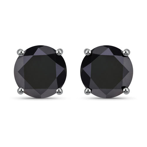 Black diamond stud earrings in 14K white gold, 4.25ct total, pair from Bids.com on Tampa Home & Garden Store
