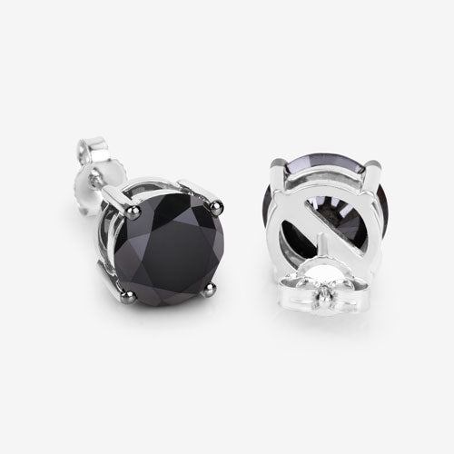 Black diamond stud earrings, 4.25ct total in 14K white gold by Bids.com, pair on Tampa Home & Garden Store