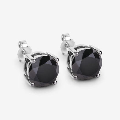 Pair of earrings 4.25ct genuine black diamond, 14K white gold, Bids.com on Tampa Home & Garden Store