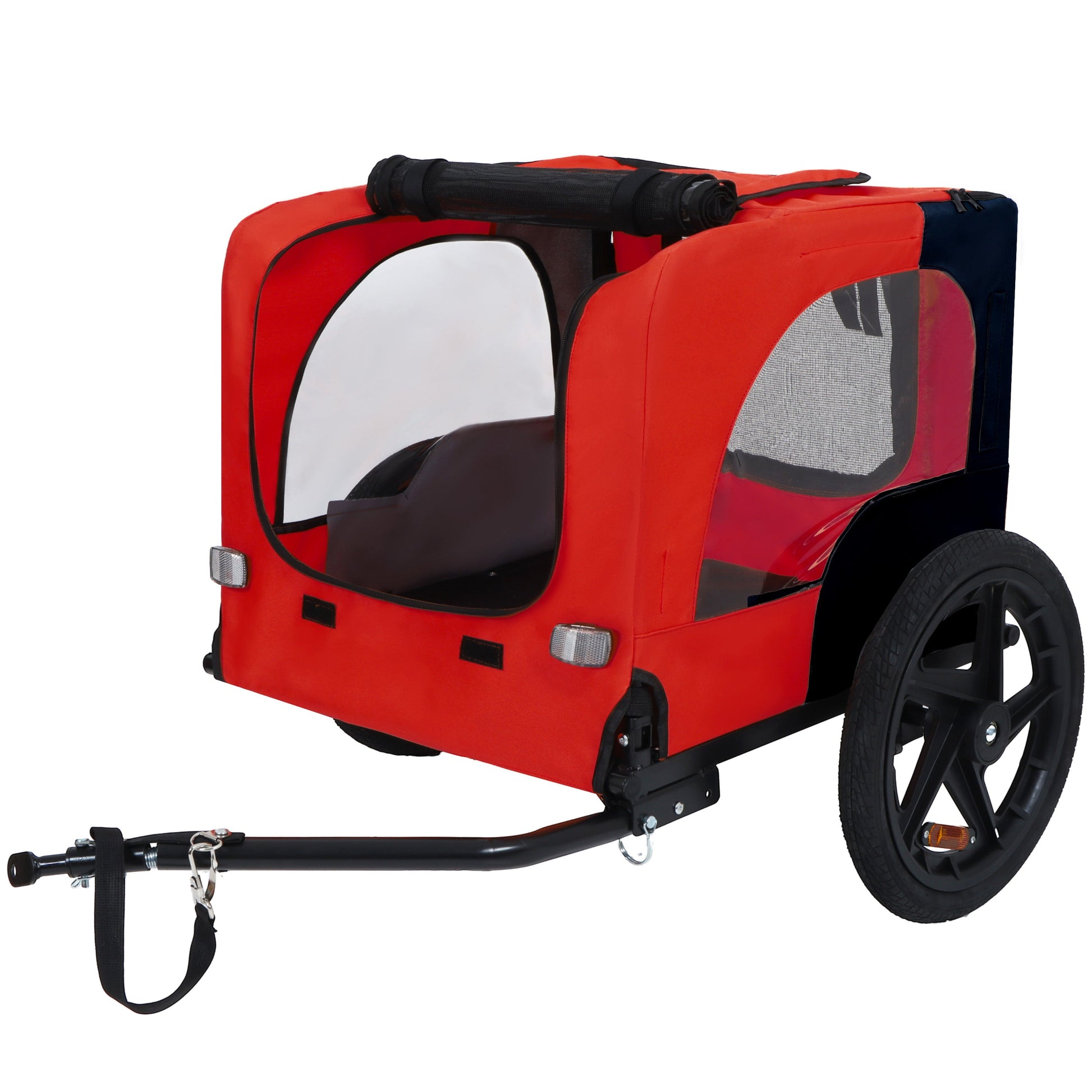 Pet bike trailer red for small to medium pets by HouseOfZazla with black frame and wheels on Tampa Home & Garden Store
