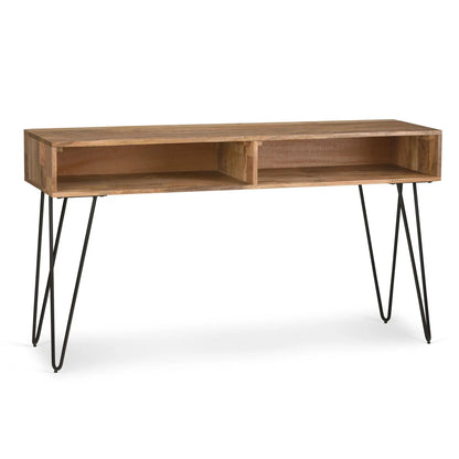 Hunter Console Sofa Table natural wood with hairpin metal legs by Unique Piece Furniture on Tampa Home & Garden Store