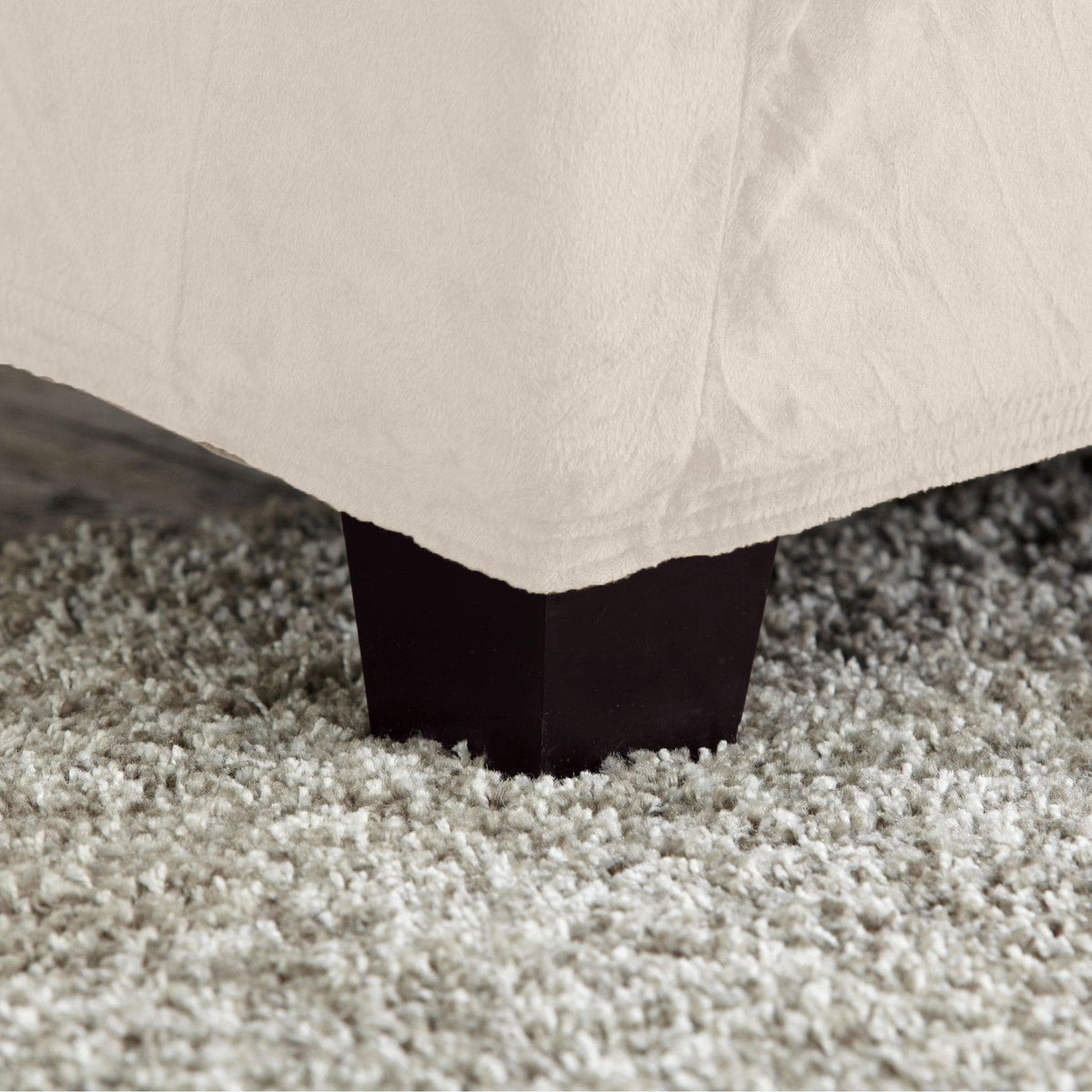 Velvet Stretch Slipcover Gale Collection by Great Bay Home in beige fabric on a chair on Tampa Home & Garden Store