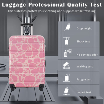 Hardside luggage set 3-piece pink floral spinner with TSA lock by HouseOfZazla on Tampa Home & Garden Store