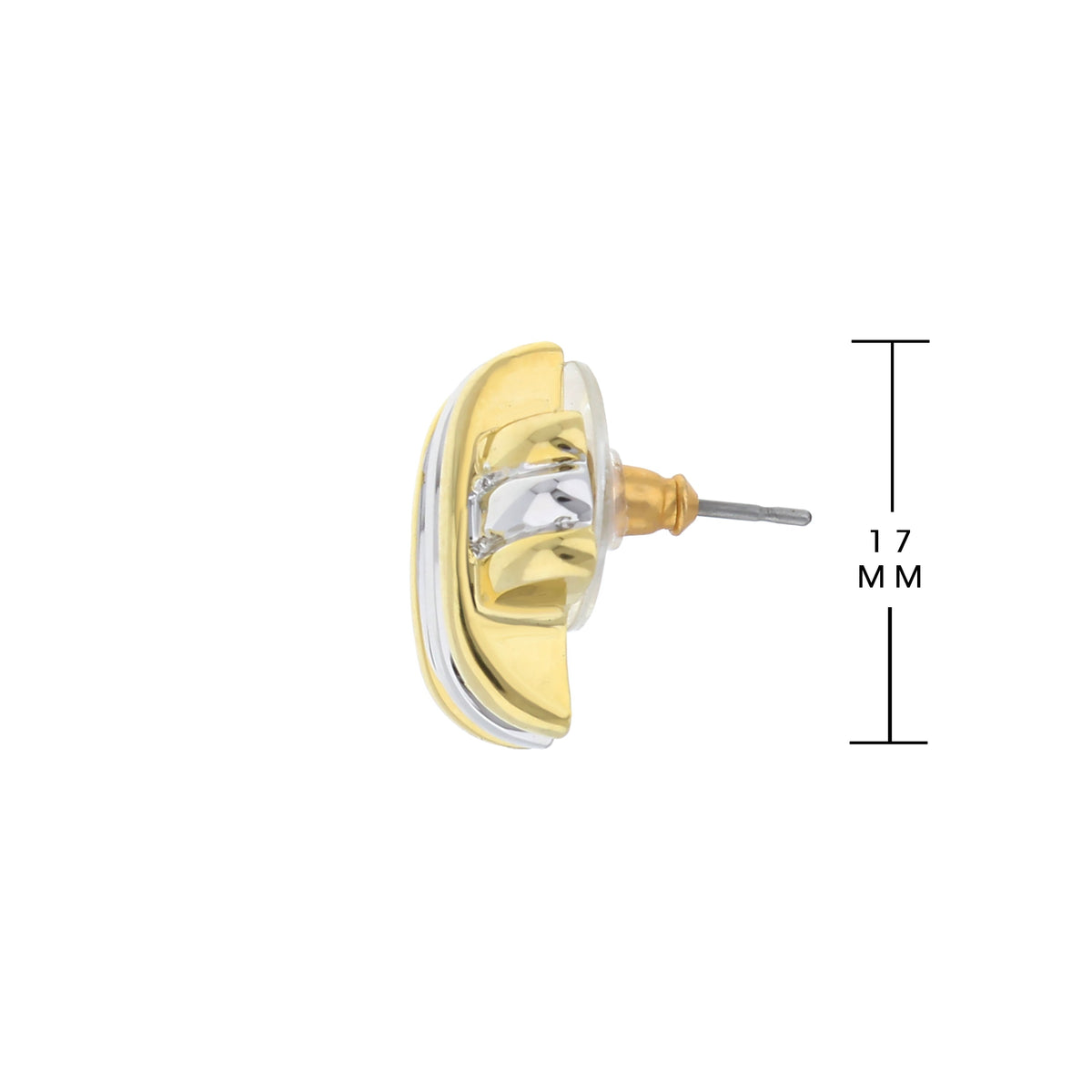 Socialite Earrings by Lauren G Adams, gold hoop with clear crystal facets, 17 mm length on Tampa Home & Garden Store