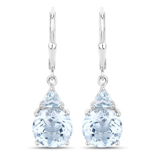 Earrings: 7.52ct Baby Swiss Blue Topaz & Blue Topaz in .925 Sterling Silver, Bids.com pair on Tampa Home & Garden Store