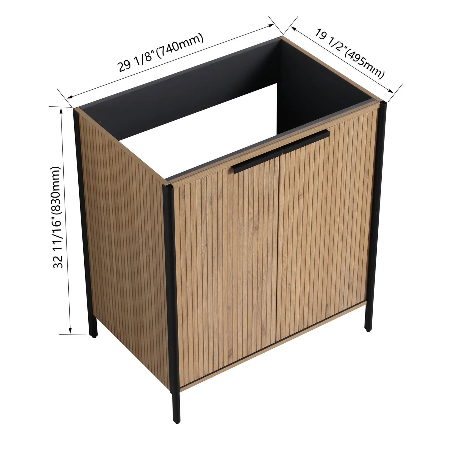 Contemporary Vanity with Adjustable Shelves