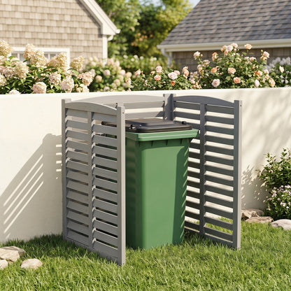 Solid Wood and Air Conditioner Privacy Fence