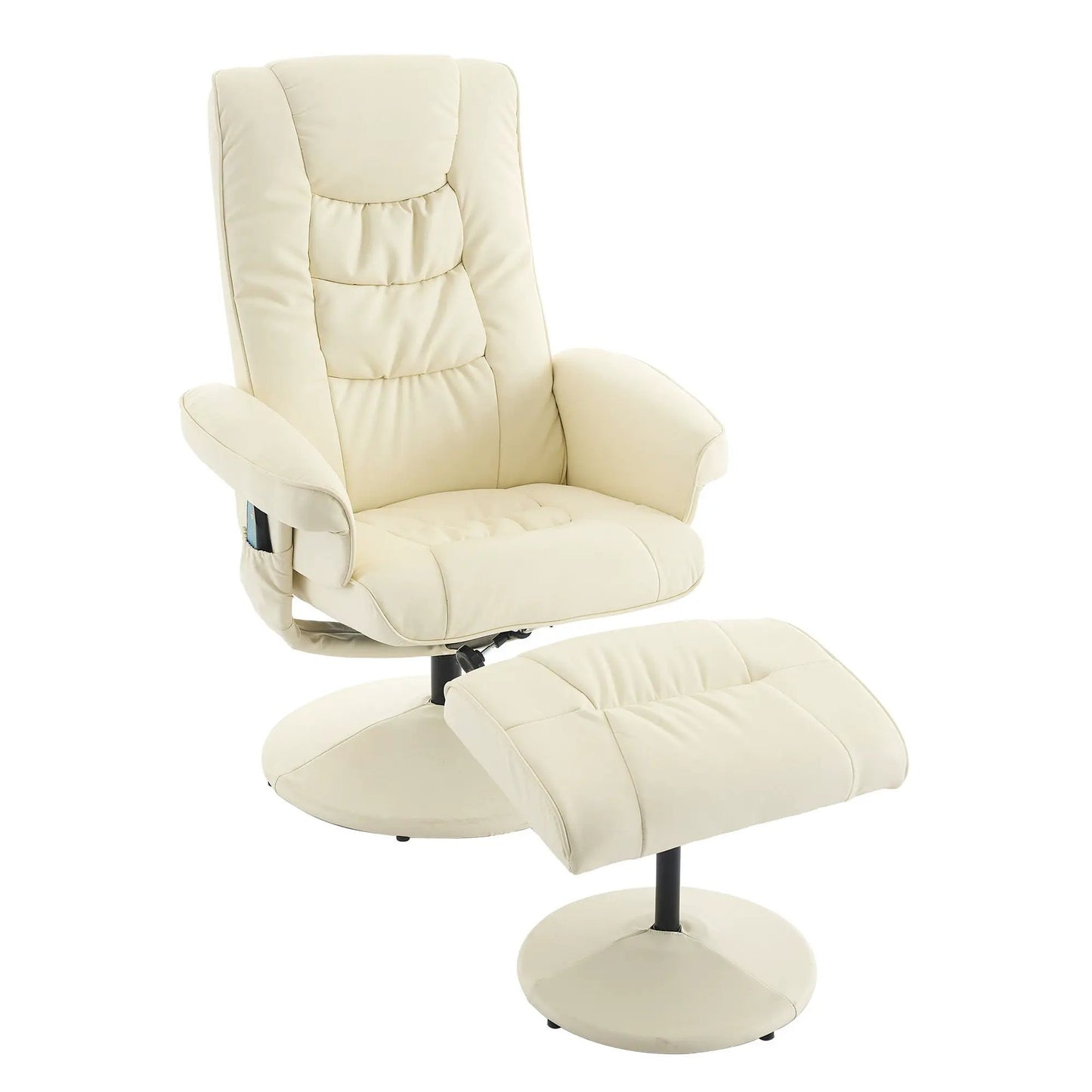 Beige recliner with ottoman, 360° swivel, massage, heated seat, Unique Piece Furniture on Tampa Home & Garden Store